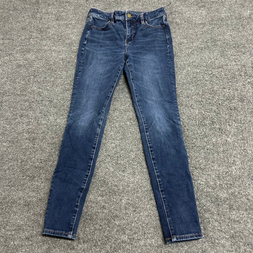 American Eagle Jeans Womens Size 4 Blue The Dream Jean Skinny High Rise Stretch
